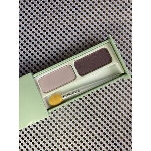 Clinique Soft Pressed Eye Shadow Duo Seashell Pink / Sunset Mauve .08oz VTG NOS